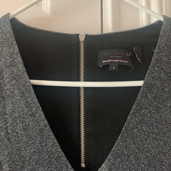 $189 NEW Ted Baker London Dress Cocktail Long Sleeve Sheath Zippered Back - Picture 7 of 17